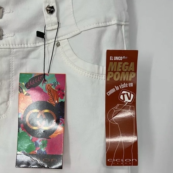 Ciclon NWT mega pomp shaping jeans junior women’s 13 - Picture 2 of 9